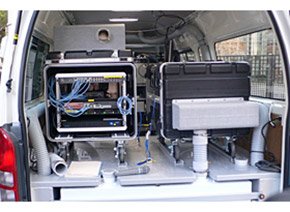 ICTカーのリア部に搭載されたICT機器
