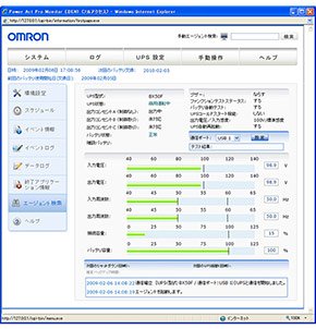 専用ツールを用いた監視画面の例