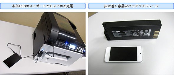 バッテリー付き複合機