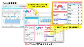 ソーシャルメディア分析の画面例