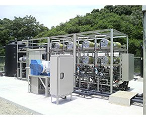 浸透圧発電実証プラント設備の一部