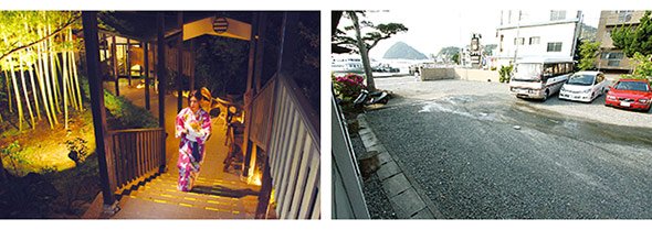 旅館など宿泊施設で「おもてなし」目的に活用されるネットワークカメラの例