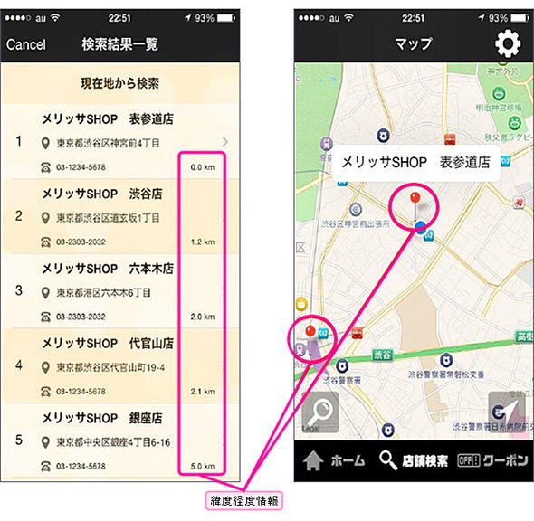モバイルデバイスの位置情報を利用したアプリが簡単に制作可能