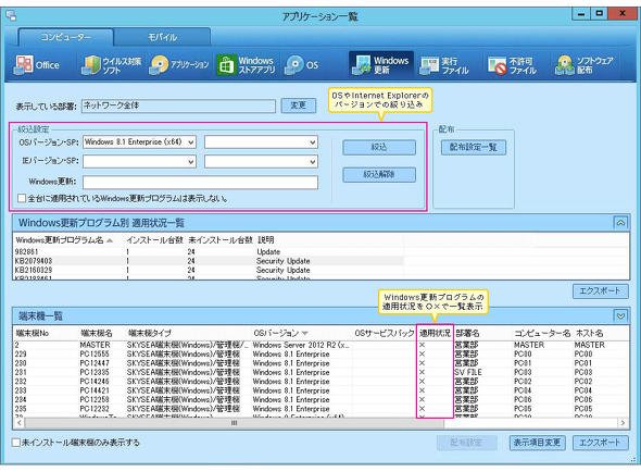 パッチ未適用PCの特定イメージ