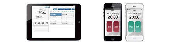 図3 スマートデバイスを利用した打刻の例