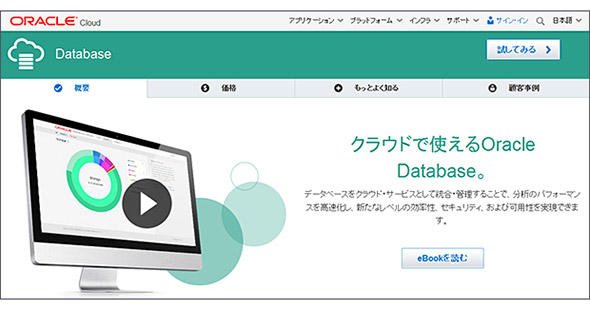 図4 Oracle CloudのWebサイト