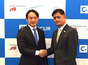 三村真宗社長（左）とJTB-CWTの中村一郎氏