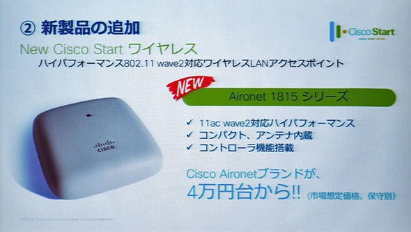 図1　Cisco Startワイヤレスの拡充