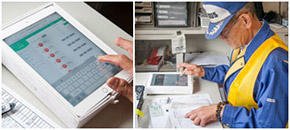 情報入力はタブレット（iPad）