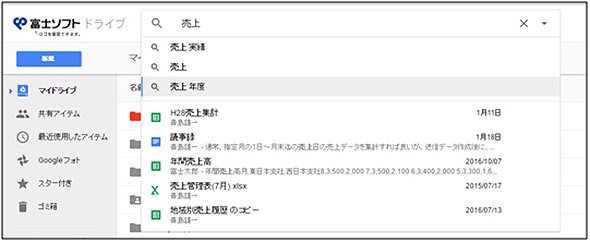 Google ドライブの検索（G Suite）