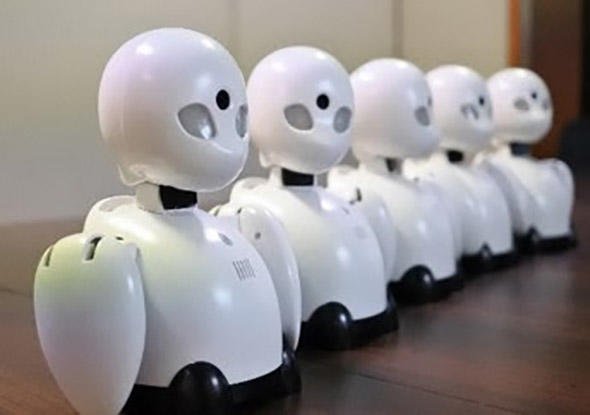 NTT東日本が導入したロボット「OriHime」
