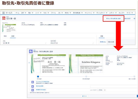 「SmartVisca」名刺情報をSalesforceのリードに登録