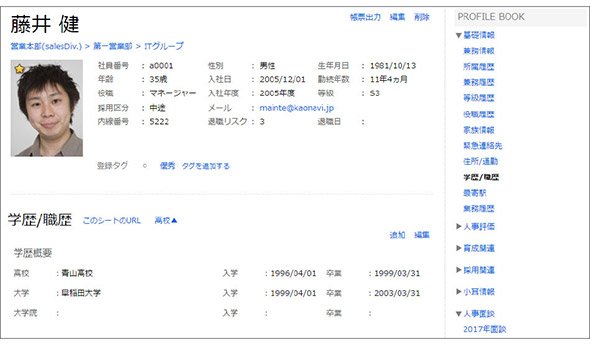 プロフィール詳細