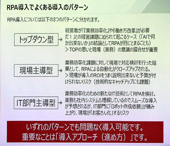 RPA導入でよくあるパターン