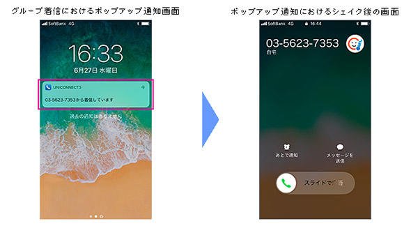 ポップアップ通知