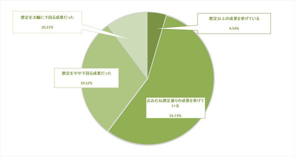 図1　BIツールは期待通りの成果を挙げているか